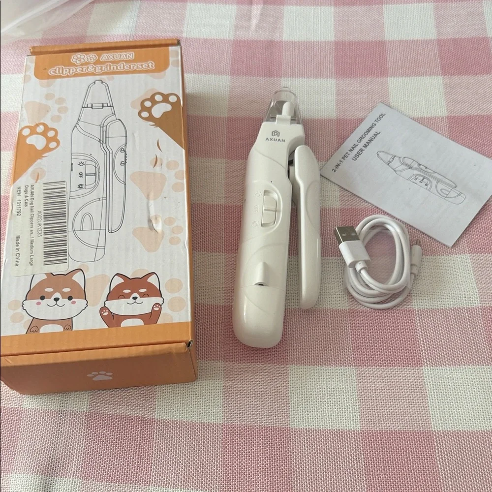 AXUAN Pet Nail clipperGrinder - Set White New